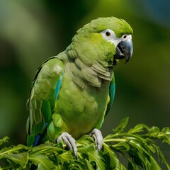Obraz premium Tia bird is sitting on a tree branch image