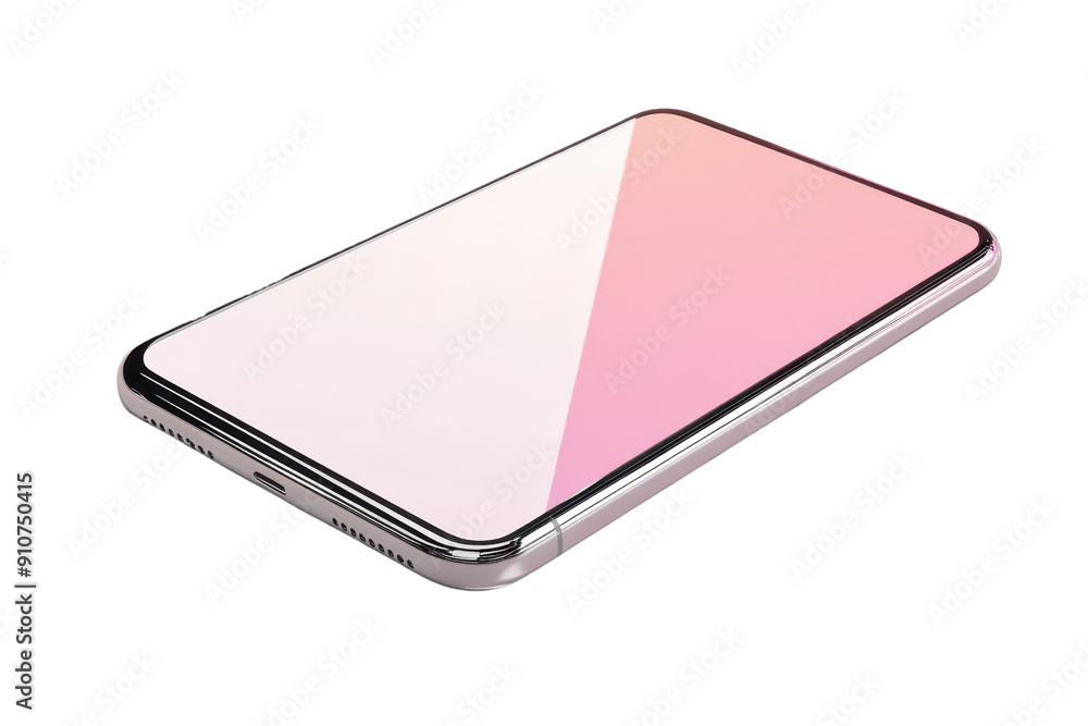 Poster sleek modern smartphone with a gradient screen, perfect for technology, communication, and digital c