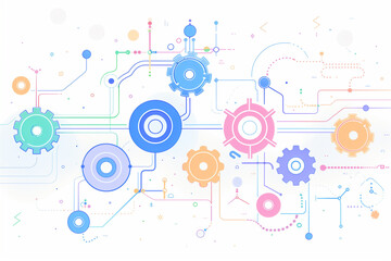 Obraz premium Abstract Gear and Circuit Design