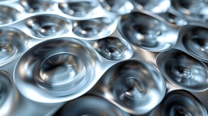 Abstract Metallic Surface with Concentric Circles