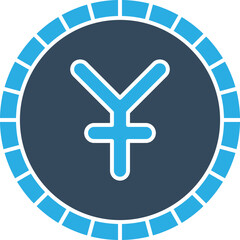 Yuan Currency Symbol Icon for Financial and Economic Applications