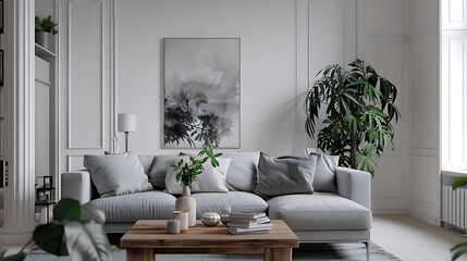 modern living room with sofa