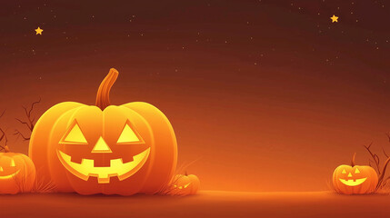 Halloween Pumpkin Lantern Decoration Background