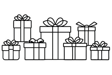 Gift box line art chic modern presentation for special gifts