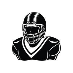 American football player helmet silhouette

