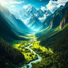 landscape in the mountains