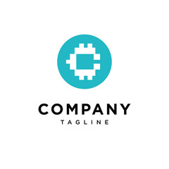 Obraz premium Letter C Crypto logo icon vector