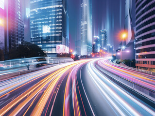 Fototapeta premium traffic at night