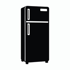 vector illustration of refrigerator silhouette
