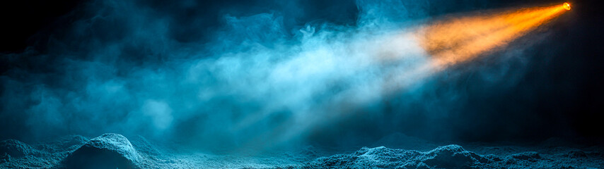 Captivating Scene Illuminated by Powerful Beam of Light - Concept of Depth and Intensity
