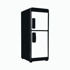 vector illustration of refrigerator silhouette

