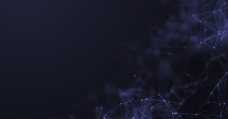Abstract digital web on a dark blue background. Illustration made using adobe after effect. Premium elegant for background.