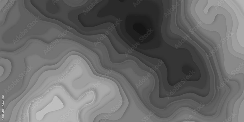 Aufkleber abstract geometric papercut style curve line decoration textured with 3d geometry circle wavy layers