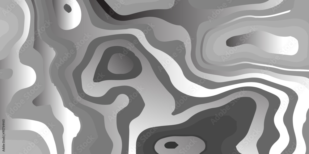 Aufkleber abstract geometric papercut style curve line decoration textured with 3d geometry circle wavy layers
