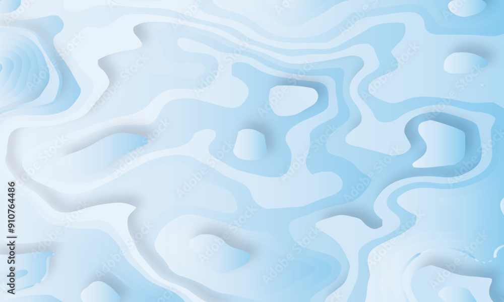 Poster abstract papercut style and multilayer cutout pattern on vector textured papercut soft white 3d geom