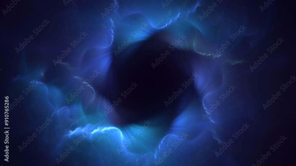 Aufkleber 3d manual rendering abstract fantasy light fractal background. its not ai generatd illustration.