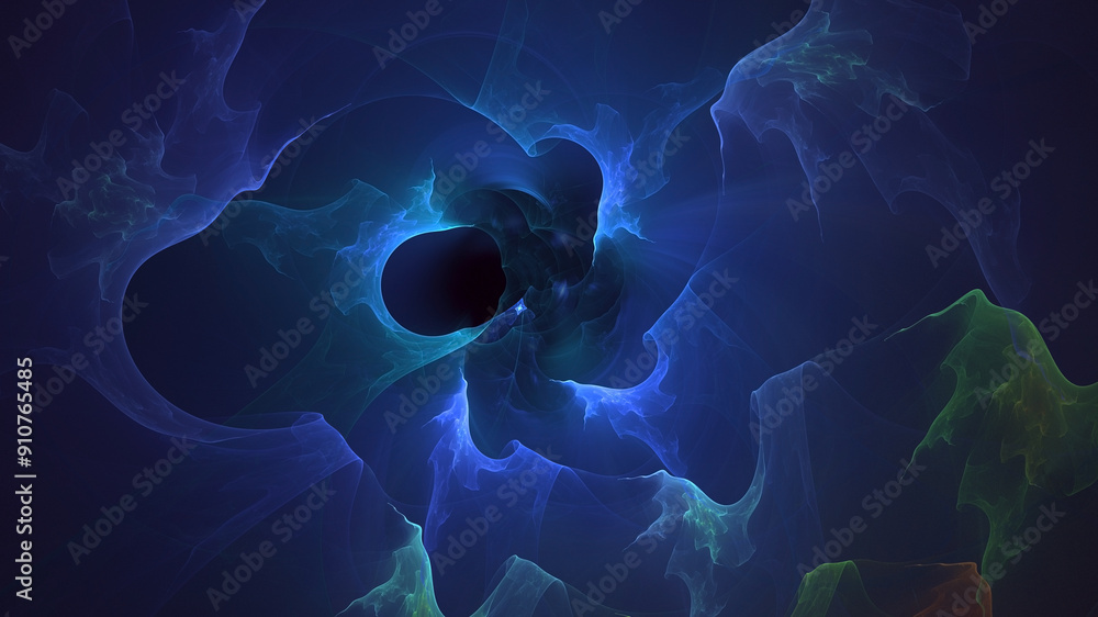 Poster 3d manual rendering abstract fantasy light fractal background. its not ai generatd illustration.