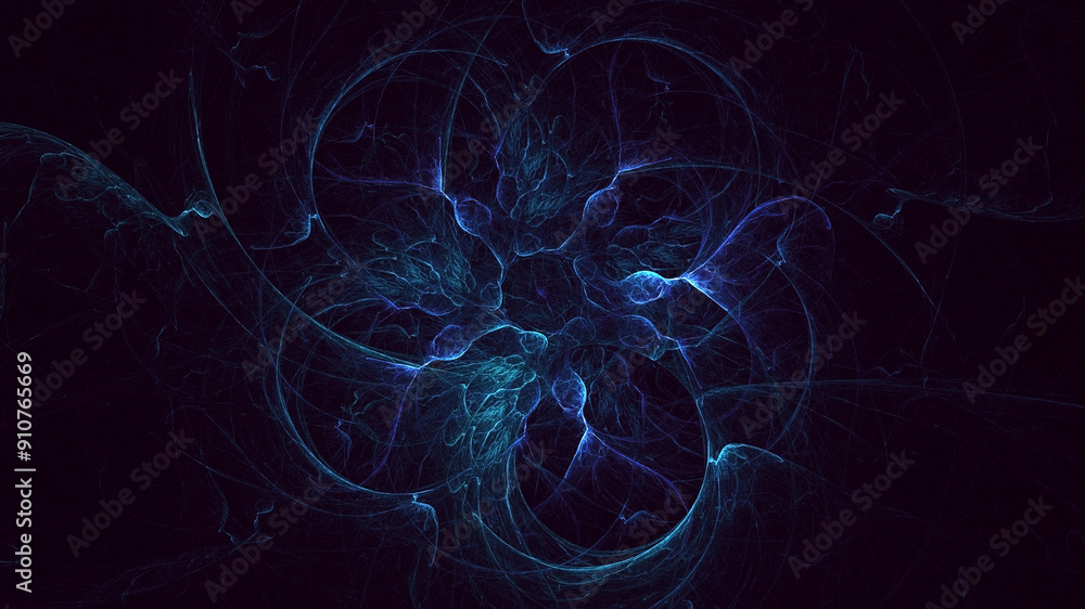 Poster 3d manual rendering abstract fantasy light fractal background. its not ai generatd illustration.