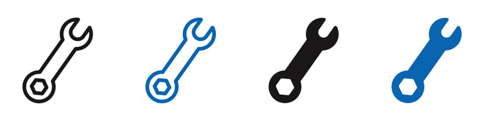 wrench icon Flat illustration vector