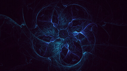 3D manual rendering abstract fantasy light fractal background. Its not AI Generatd illustration.
