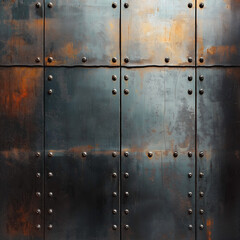 Fototapeta premium An industrial-style background with metallic textures and a rugged, urban feel