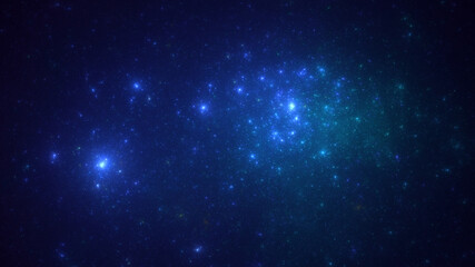 3D rendering abstract blue technology fractal background. Its not AI Generatd illustration.