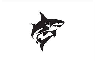 shark silhouette vector illustration. Different kind of sharks.