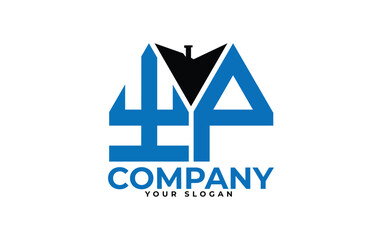 YP letter creative real estate vector logo design.