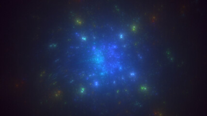 3D manual rendering abstract fractal light background. Its not AI Generatd illustration.