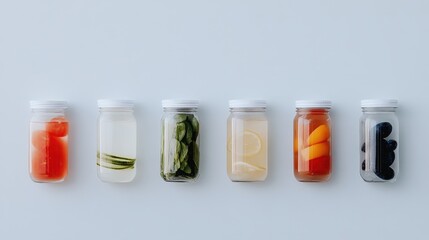 Cutting-Edge Food Preservation Study on Vibrant Monochromatic Backdrop