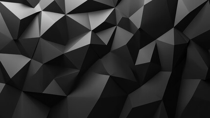Abstract Black and White Polygonal Texture