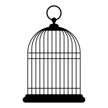 recommend clip art: Bird cage icon isolated on white background
