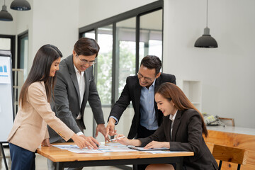 Asia business meeting   consultations of business people in the company's meeting room. 