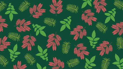 Obraz premium seamless floral or leaves pattern background with many color, Tropical leaf Wallpaper, Luxury nature leaves pattern design