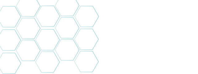 Vector technology luxury blue hexagonal background vector illustration. Futuristic banner with technology blue hexagons and shiny lights. Design for banner, template, technology, science, medical