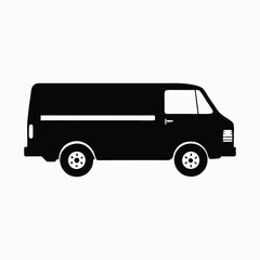 van silhouette vector icon design