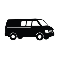 van silhouette vector icon design