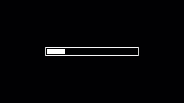 

progress bar animation with alpha channel, white loading bar animate on a transparent  background, 4k Video


