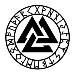 scandinavian viking symbol vector illustration