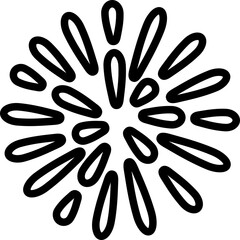 firework display outline icon