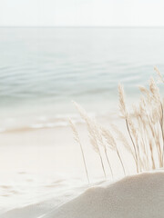 Background Aesthetics White, Mockup Cream, Packaging, Sea and Desert, Santorini, Ceramics, Vases, Beautiful Landscape and Interior, Picnic, Transparent Water, Mockup, Bottle, Clothes
