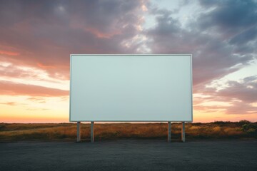 Sunset sky advertisement architecture.