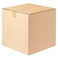 brown cardboard box isolated on blank background