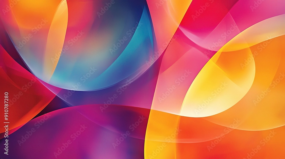 Aufkleber abstract swirls of color: a vibrant, dynamic abstract image with flowing, overlapping shapes in vibr