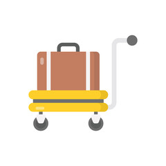 Luggage Cart vector icon