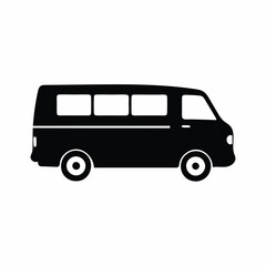 van silhouette vector icon design