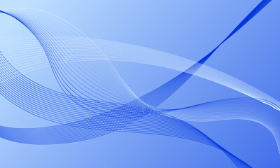 blue light smooth lines wave curves on gradient abstract background
