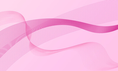 pink lines wave curves with smooth gradient abstract background