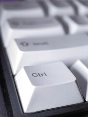 close up of a keyboard ctrl button