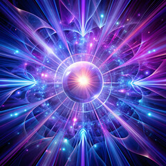 Obraz premium free photo abstract uv ultraviolet light composition